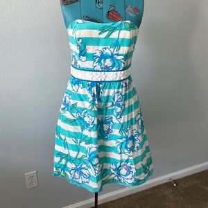 NWT Lilly Pulitzer Langley dress Shorely blue tossing the line size 6